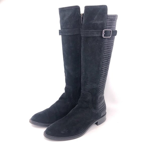 Aquatalia Black Leather Riding Boots 10 - Picture 3 of 11